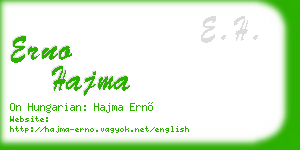 erno hajma business card